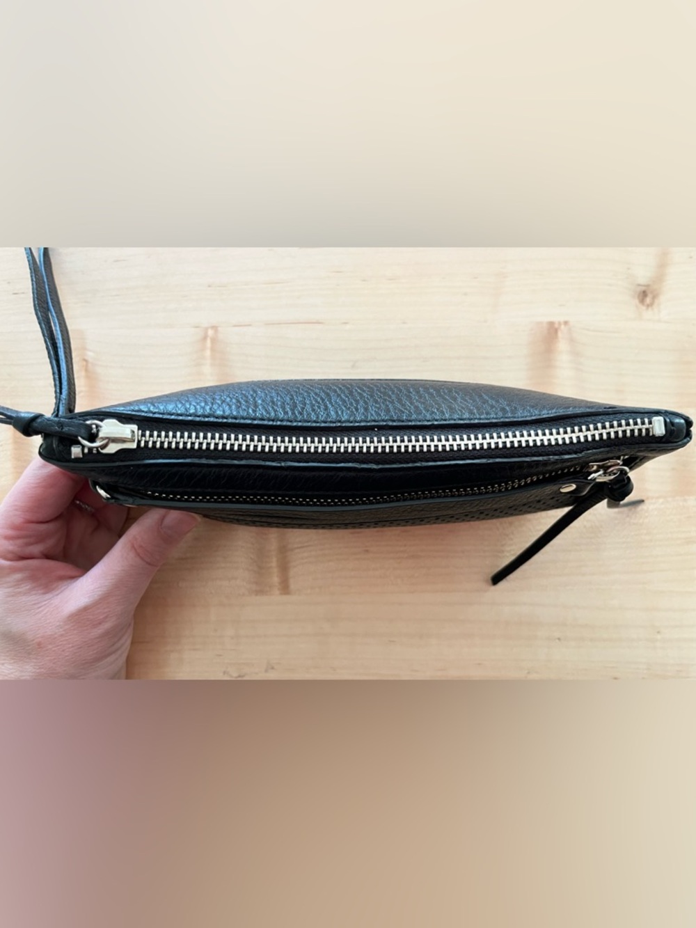 Banana Republic Black Perforated Leather Wristlet - Picture 3 of 10